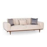 Canapea extensibilă 3 locuri Ivory, Crem, 223x95x82 cm