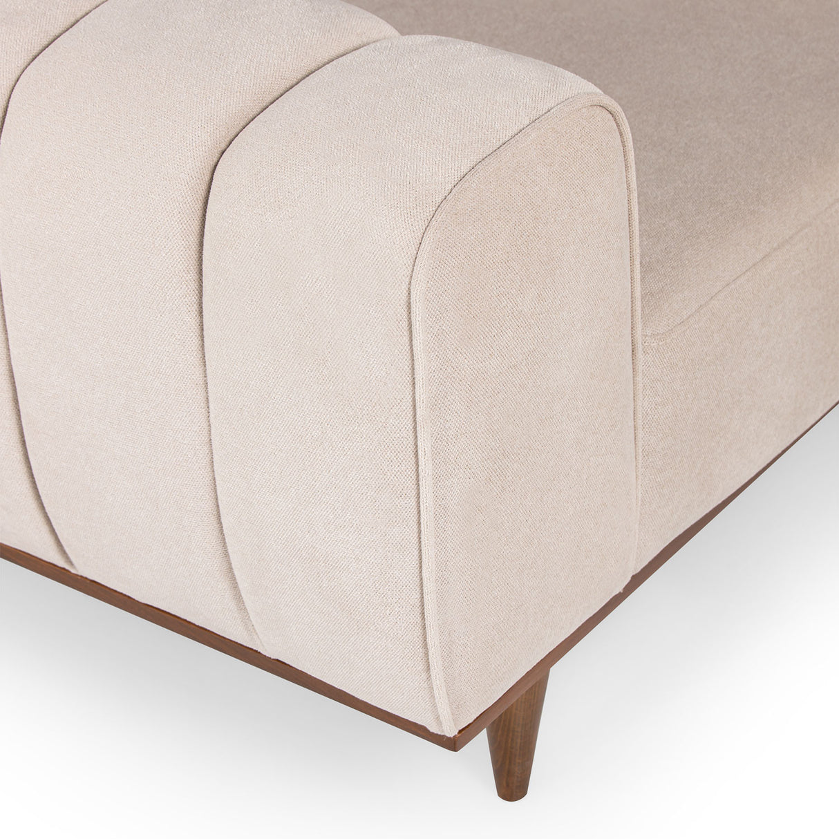 Canapea extensibilă 3 locuri Ivory, Crem, 223x95x82 cm