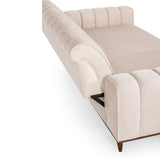 Canapea extensibilă 3 locuri Ivory, Crem, 223x95x82 cm