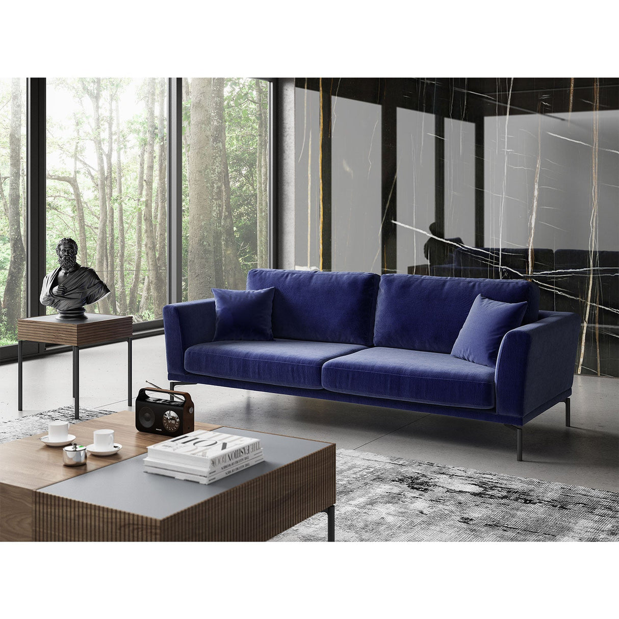 Canapea fixă Jade, Albastru, Diverse configurații, Diverse dimensiuni - 227x94x82 cm - 3 locuri | SKU: 291NDS1324 | Canapea fixă Jade, Albastru, varianta 227x94x82 cm - 3 locuri, produs pentru amenajarea locuinței, disponibil online în România la CasaMob