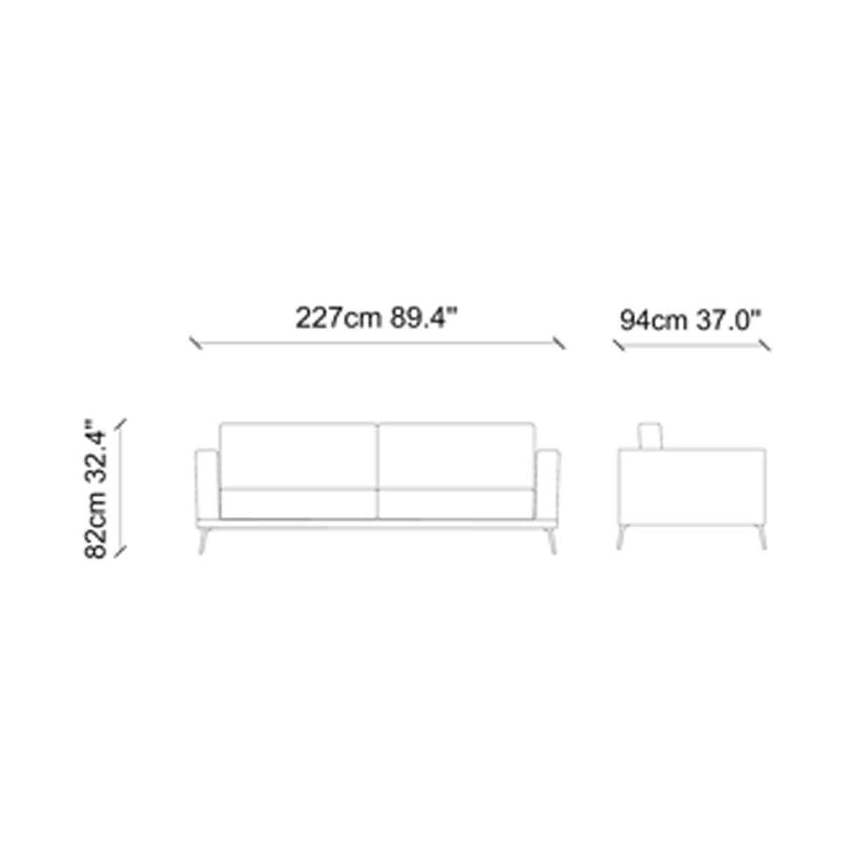 Canapea fixă Jade, Albastru, Diverse configurații, Diverse dimensiuni - 227x94x82 cm - 3 locuri | SKU: 291NDS1324 | Canapea fixă Jade, Albastru, varianta 227x94x82 cm - 3 locuri, produs pentru amenajarea locuinței, disponibil online în România la CasaMob