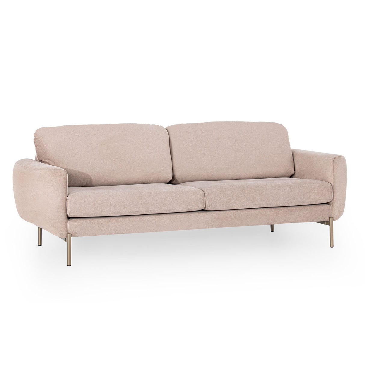 Canapea extensibilă 3 locuri Mint, Pudră, 230x95x82 cm
