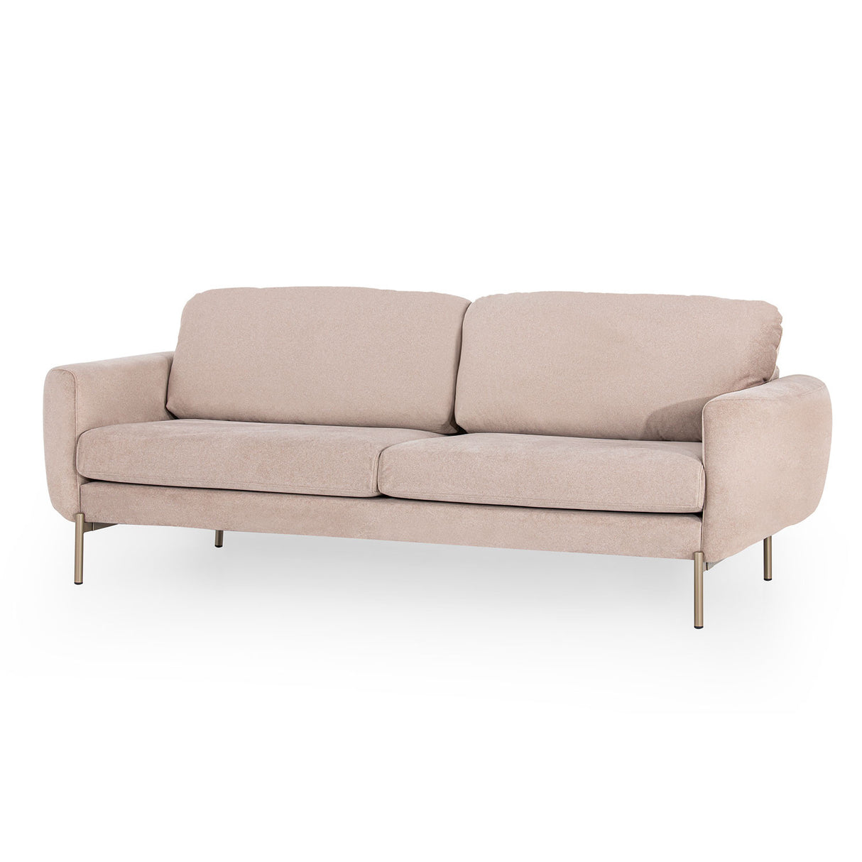 Canapea extensibilă 3 locuri Mint, Pudră, 230x95x82 cm