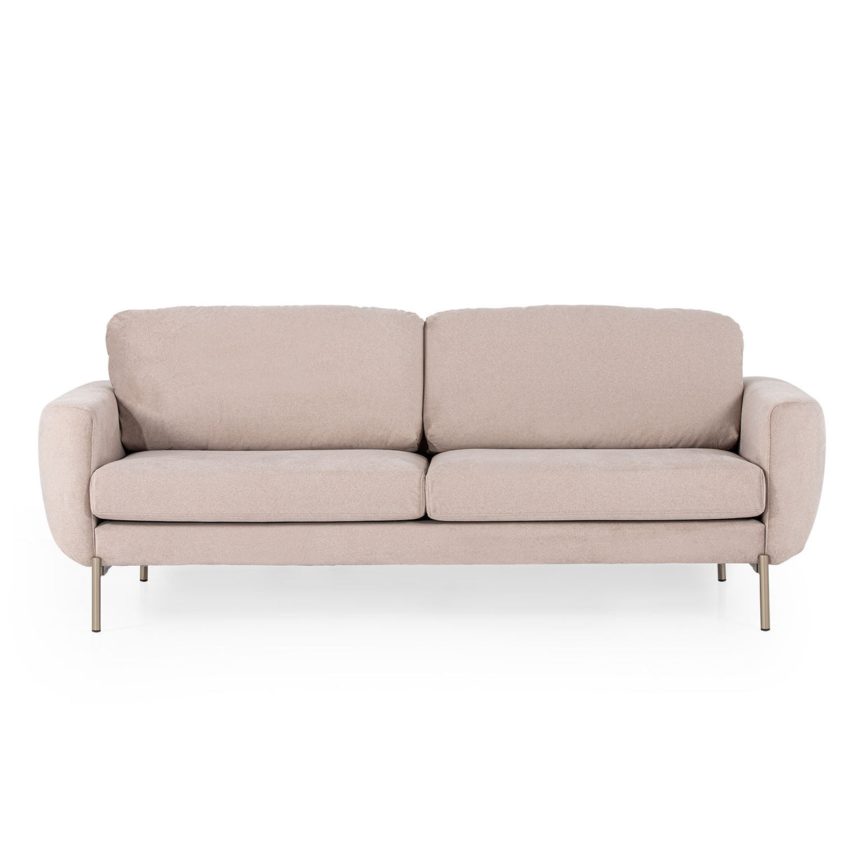 Canapea extensibilă 3 locuri Mint, Pudră, 230x95x82 cm