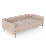 Canapea extensibilă 3 locuri Mint, Pudră, 230x95x82 cm
