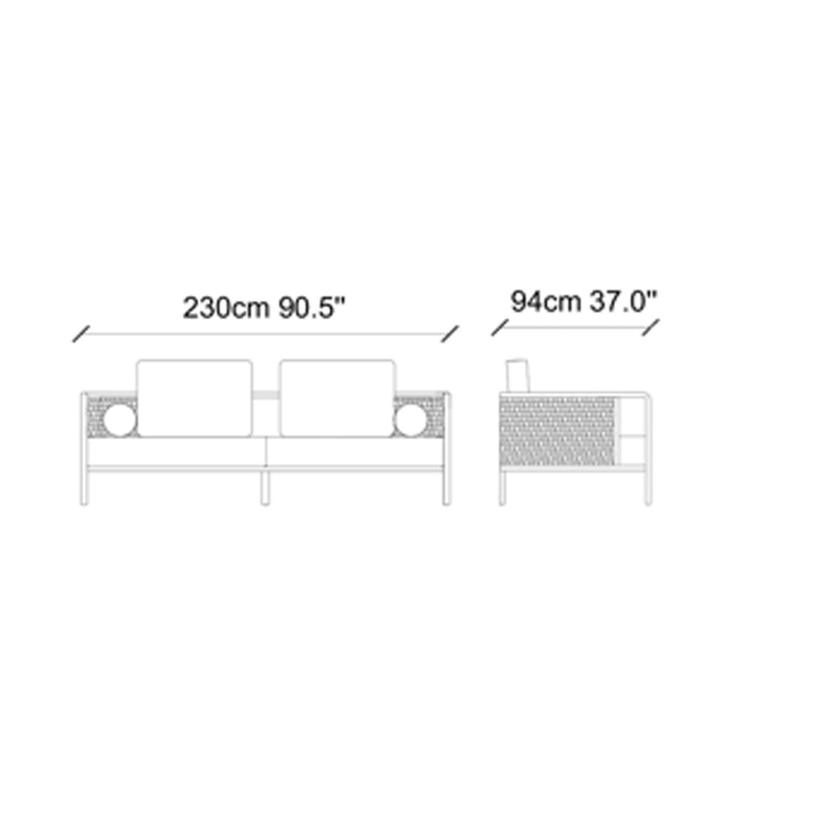 Canapea fixă 3 locuri Peanut, Crem, 230x94x70 cm, SKU 291NDS1332, imagine 5