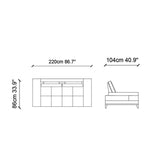 Canapea fixă Sonya, Crem, Diverse configurații, Diverse dimensiuni - 220x104x86 cm - 3 locuri | SKU: 291NDS1337 | Canapea fixă Sonya, Crem, varianta 220x104x86 cm - 3 locuri, produs pentru amenajarea locuinței, disponibil online în România la CasaMob
