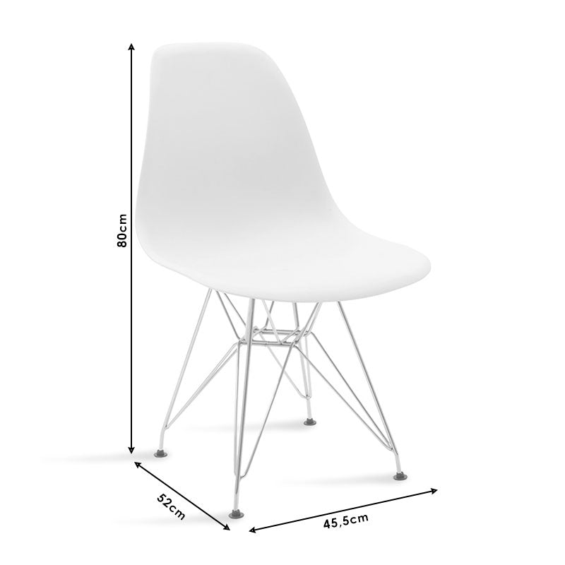 Scaun Adelle PP pet Gri cu picior inox 46x55x81cm - Scaun Adelle PP pet Gri cu picior inox 46x55x81cm