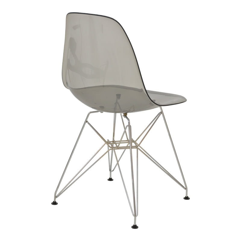Scaun Adelle PP pet Gri cu picior inox 46x55x81cm - Scaun Adelle PP pet Gri cu picior inox 46x55x81cm