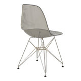 Scaun Adelle PP pet Gri cu picior inox 46x55x81cm - Scaun Adelle PP pet Gri cu picior inox 46x55x81cm