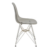 Scaun Adelle PP pet Gri cu picior inox 46x55x81cm - Scaun Adelle PP pet Gri cu picior inox 46x55x81cm
