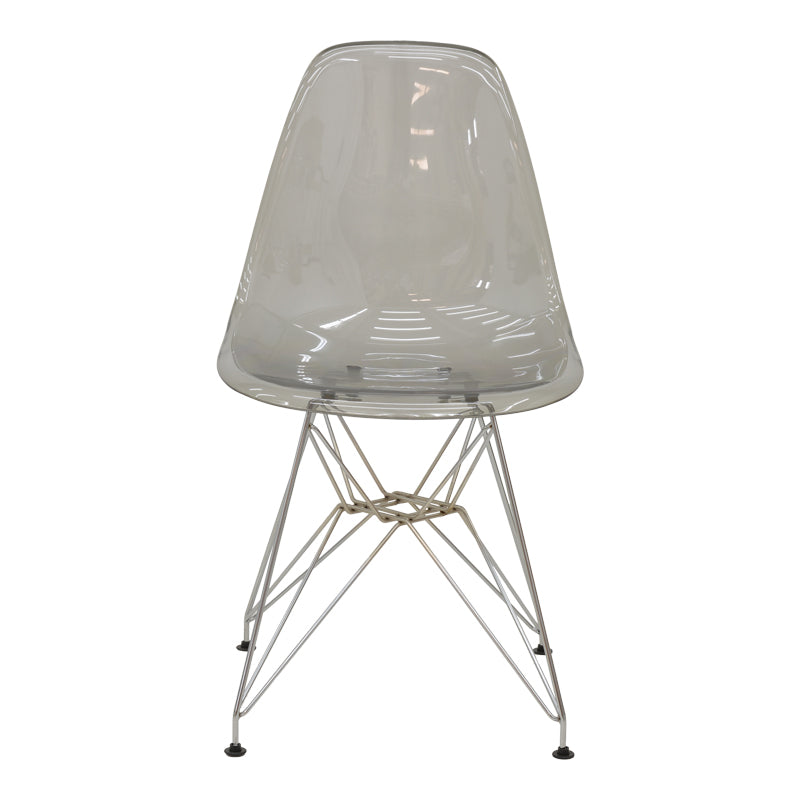 Scaun Adelle PP pet Gri cu picior inox 46x55x81cm - Scaun Adelle PP pet Gri cu picior inox 46x55x81cm