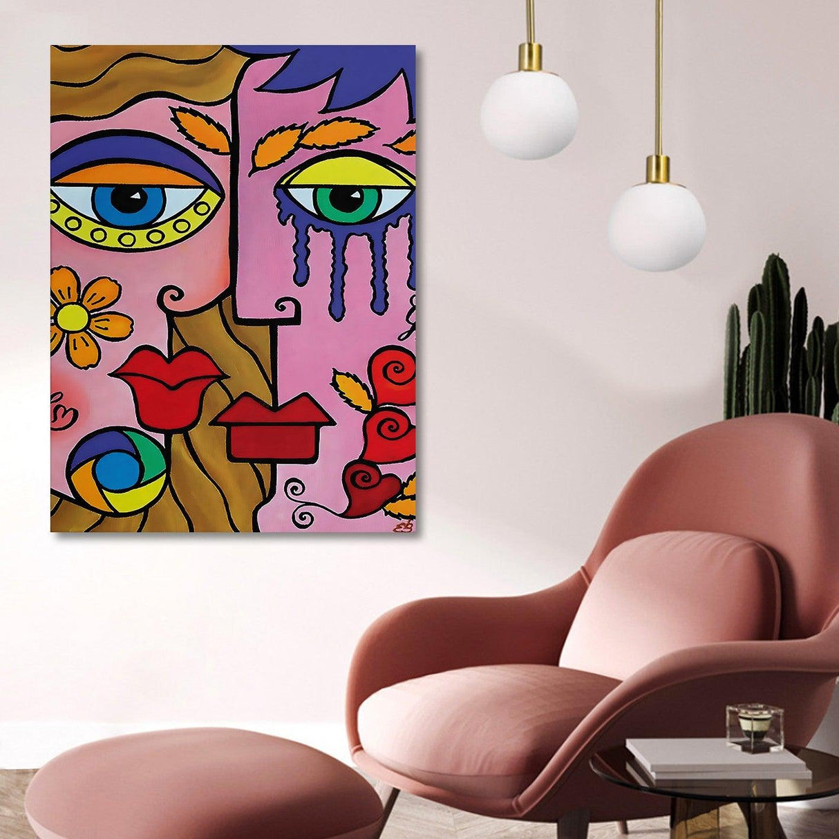 Tablou Canvas KNV4541_70100, Multicolor, 70x100 cm