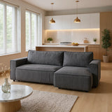 Canapea extensibilă cu depozitare Capri, Colț, Reversibilă, Diverse culori, 275x145x85 cm - Gri închis | SKU: 2SBD/FJ019 | Canapea extensibilă cu depozitare Capri, Colț, Reversibilă, 275x145x85 cm, varianta Gri închis, produs pentru amenajarea locuinței, disponibil online în România la CasaMob