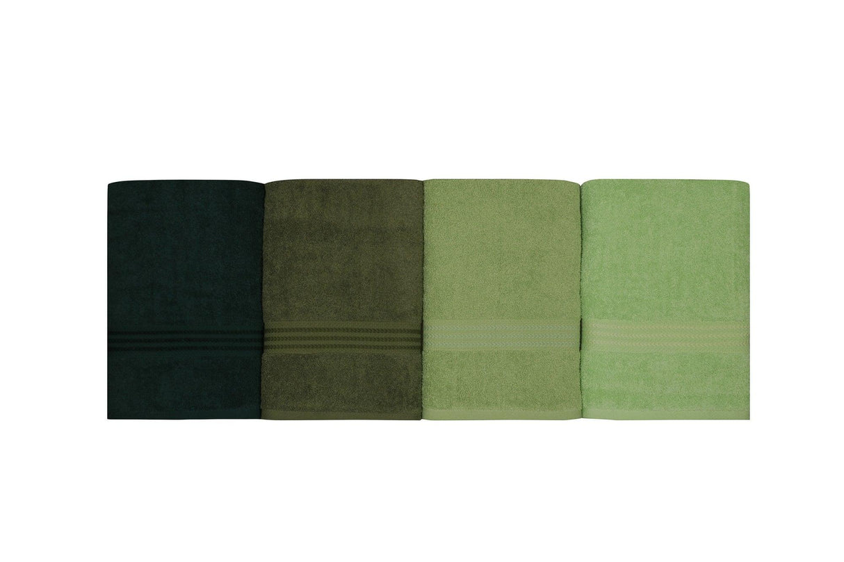Prosop de baie Rainbow, Diverse culori, Diverse configurații, Diverse dimensiuni - Verde deschis - Verde măsliniu - Verde - Verde închis - 70x140 cm - 4 bucăți | SKU: 317HBY1412 | Prosop de baie Rainbow, varianta Verde deschis - Verde măsliniu - Verde - Verde închis - 70x140 cm - 4 bucăți, produs pentru amenajarea locuinței, disponibil online în România la CasaMob
