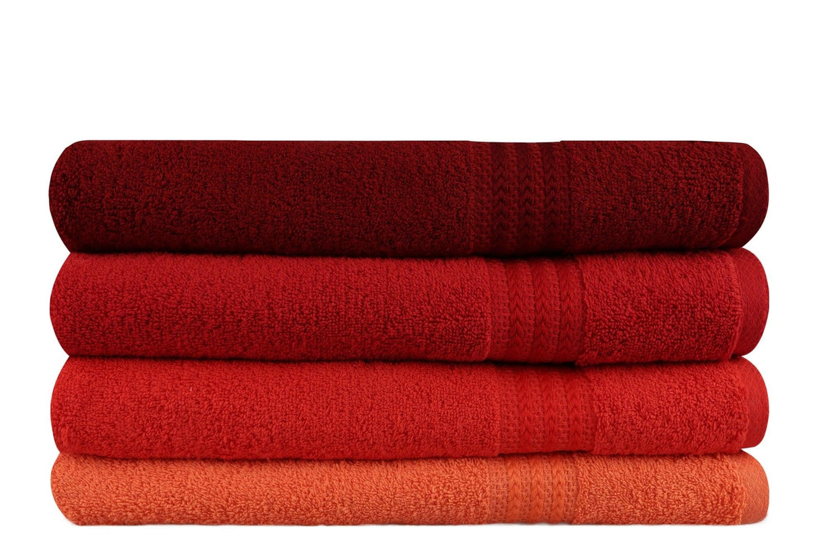 Portocaliu pal - Portocaliu - Roșu - Fucsia - 70x140 cm - 4 bucăți | SKU: 317HBY1413 | Prosop de baie Rainbow, varianta Portocaliu pal - Portocaliu - Roșu - Fucsia - 70x140 cm - 4 bucăți, produs pentru amenajarea locuinței, disponibil online în România la CasaMob