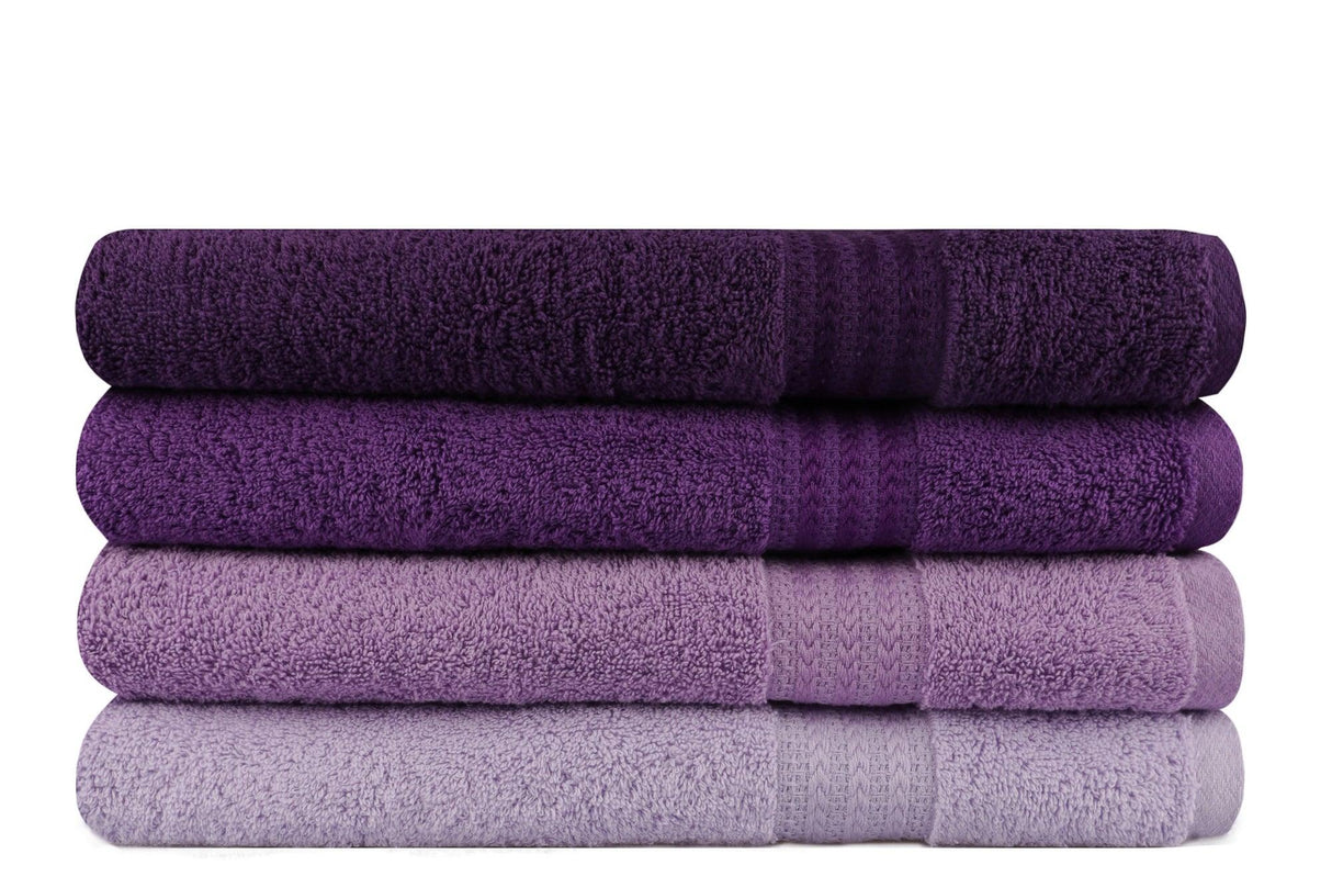 Prosop de baie Rainbow, Diverse culori, Diverse configurații, Diverse dimensiuni - Lila deschis - Lila - Mov - Mov închis - 70x140 cm - 4 bucăți | SKU: 317HBY1415 | Prosop de baie Rainbow, varianta Lila deschis - Lila - Mov - Mov închis - 70x140 cm - 4 bucăți, produs pentru amenajarea locuinței, disponibil online în România la CasaMob