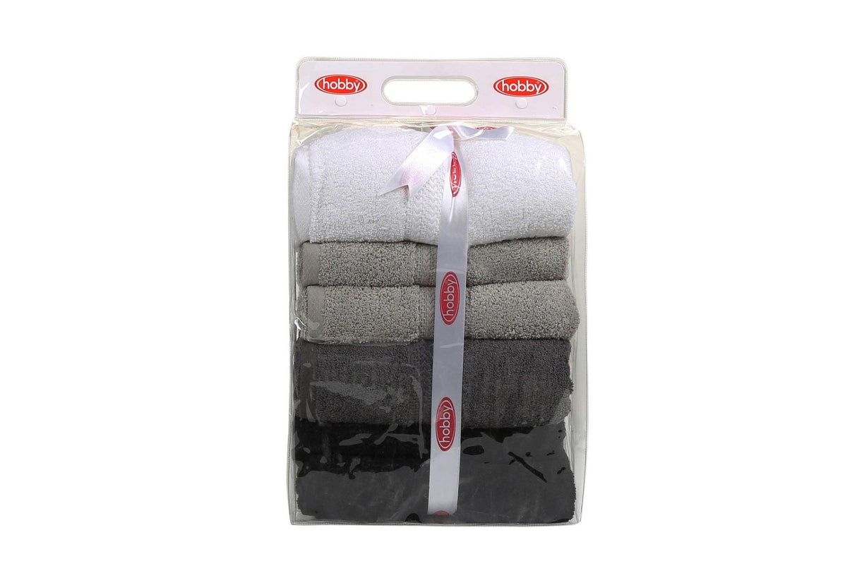 Set prosoape de baie Rainbow, Diverse culori, Diverse configurații, 70x140 cm - Alb - Gri - Gri închis - Negru - 4 bucăți | SKU: 317HBY1418 | Set prosoape de baie Rainbow, 70x140 cm, varianta Alb - Gri - Gri închis - Negru - 4 bucăți, produs pentru amenajarea locuinței, disponibil online în România la CasaMob