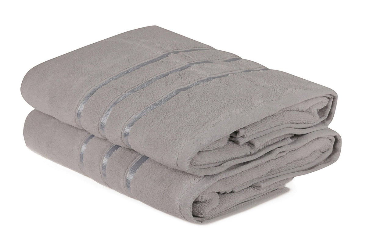 Albastru deschis - Gri deschis | SKU: 317HBY1462 | Prosop de baie 2 bucăți Dolce, 70x140 cm, varianta Albastru deschis - Gri deschis, produs pentru amenajarea locuinței, disponibil online în România la CasaMob