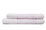 Set prosoape de baie 2 bucăți Sultan, Diverse culori, 70x140 cm - Alb - Roz | SKU: 317HBY1535 | Set prosoape de baie 2 bucăți Sultan, 70x140 cm, varianta Alb - Roz, produs pentru amenajarea locuinței, disponibil online în România la CasaMob