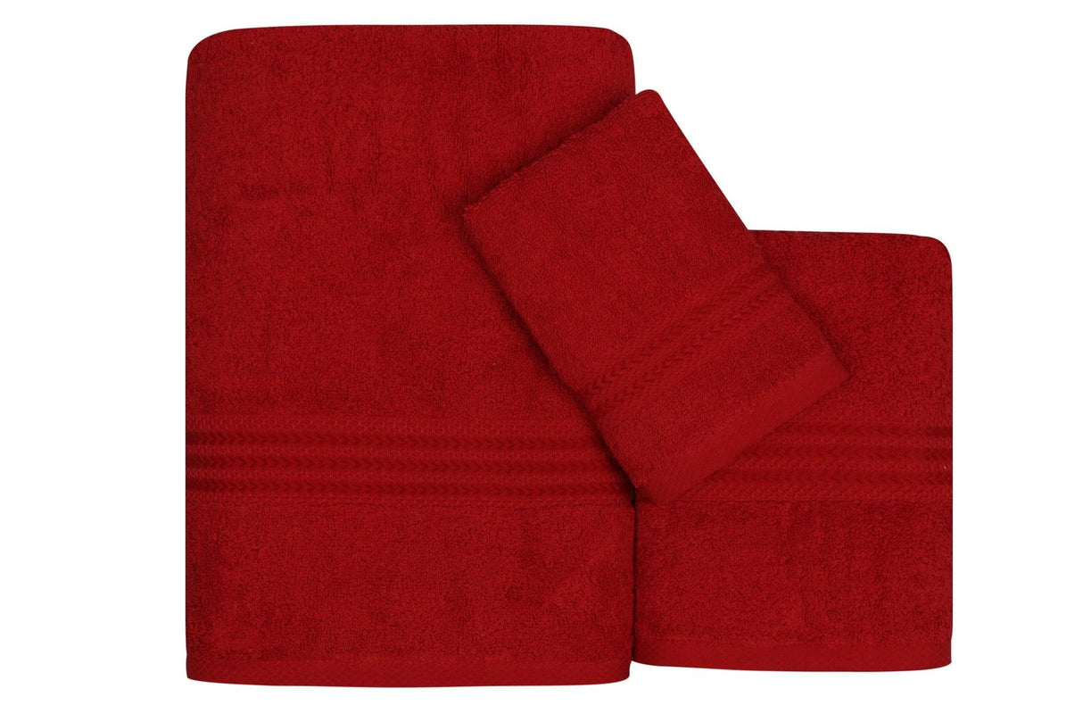 Set prosoape de baie Rainbow, Diverse culori, Diverse configurații, 70x140 cm - Roșu - 3 bucăți | SKU: 317HBY1554 | Set prosoape de baie Rainbow, 70x140 cm, varianta Roșu - 3 bucăți, produs pentru amenajarea locuinței, disponibil online în România la CasaMob