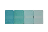 Prosop de baie 4 bucăți Rainbow - Water Green, Sea green - Verde deschis - Verde - Mentă, 50x90 cm
