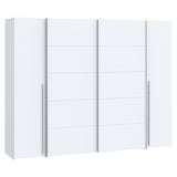 Dulap cu 4 usi Verzo MDF , stejar-alb 270x61x210 cm - Dulap cu 4 usi Verzo MDF , stejar-alb 270x61x210 cm - 318-000004