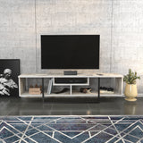 Comodă TV Asal 150 - Black, Ephesus, Negru - Alb, 150x35x40 cm