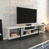 Comodă TV Asal 150 - Black, Ephesus, Negru - Alb, 150x35x40 cm