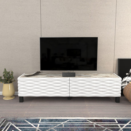 Comodă TV Lerze - White, Ephesus, Alb, 149x35x38 cm