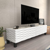 Comodă TV Lerze - White, Ephesus, Alb, 149x35x38 cm