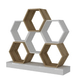 Bibliotecă Cicek, Diverse culori, 120x30x109 cm - Alb - Stejar | SKU: 322RTC1102 | Bibliotecă Cicek, 120x30x109 cm, varianta Alb - Stejar, produs pentru amenajarea locuinței, disponibil online în România la CasaMob