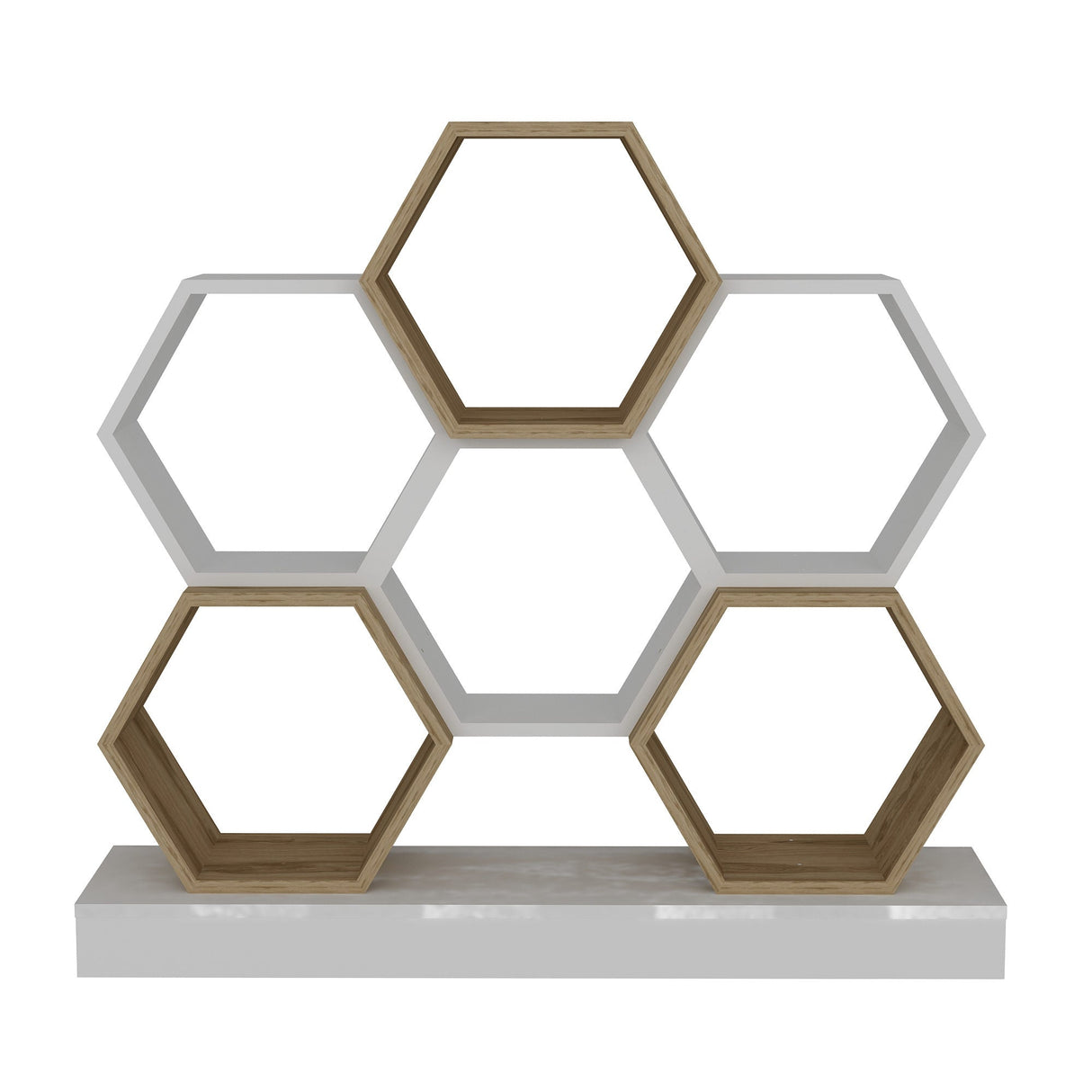Bibliotecă Cicek, Diverse culori, 120x30x109 cm - Alb - Stejar | SKU: 322RTC1102 | Bibliotecă Cicek, 120x30x109 cm, varianta Alb - Stejar, produs pentru amenajarea locuinței, disponibil online în România la CasaMob