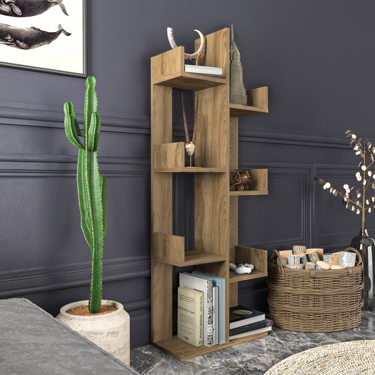 Bibliotecă Luisa, Diverse culori, Diverse dimensiuni - Oud oak - 50x22x173 cm | SKU: 322RTC1104 | Bibliotecă Luisa, varianta Oud oak - 50x22x173 cm, produs pentru amenajarea locuinței, disponibil online în România la CasaMob