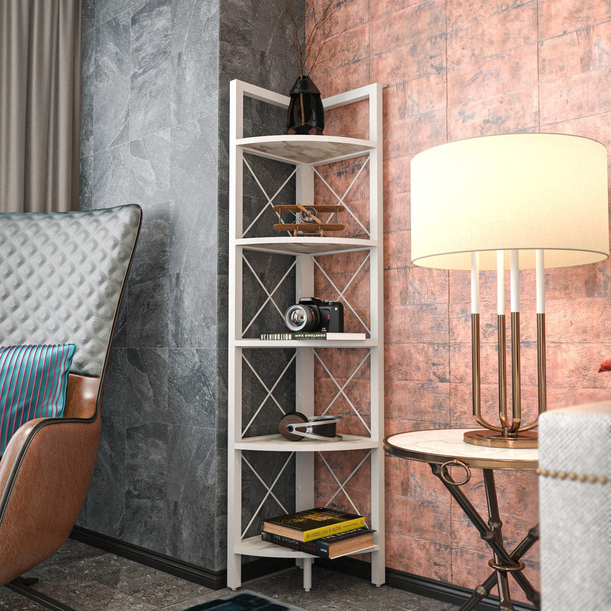 Bibliotecă Remo, Diverse culori, 31x33x160 cm - Alb | SKU: 322RTC1109 | Bibliotecă Remo, 31x33x160 cm, varianta Alb, produs pentru amenajarea locuinței, disponibil online în România la CasaMob