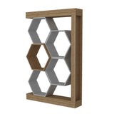 Bibliotecă Artemis, Diverse culori, 90x25x140 cm - Alb - Nuc | SKU: 322RTC1114 | Bibliotecă Artemis, 90x25x140 cm, varianta Alb - Nuc, produs pentru amenajarea locuinței, disponibil online în România la CasaMob