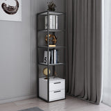 Bibliotecă Robbins, Diverse culori, 39x39x160 cm - Negru - Alb | SKU: 322RTC1117 | Bibliotecă Robbins, 39x39x160 cm, varianta Negru - Alb, produs pentru amenajarea locuinței, disponibil online în România la CasaMob