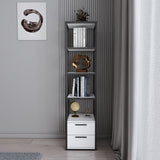 Bibliotecă Robbins, Diverse culori, 39x39x160 cm - Negru - Alb | SKU: 322RTC1117 | Bibliotecă Robbins, 39x39x160 cm, varianta Negru - Alb, produs pentru amenajarea locuinței, disponibil online în România la CasaMob