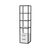 Bibliotecă Robbins, Diverse culori, 39x39x160 cm - Negru - Alb | SKU: 322RTC1117 | Bibliotecă Robbins, 39x39x160 cm, varianta Negru - Alb, produs pentru amenajarea locuinței, disponibil online în România la CasaMob