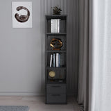 Bibliotecă Robbins, Diverse culori, 39x39x160 cm - Negru - Antracit | SKU: 322RTC1119 | Bibliotecă Robbins, 39x39x160 cm, varianta Negru - Antracit, produs pentru amenajarea locuinței, disponibil online în România la CasaMob