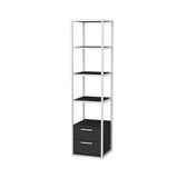 Bibliotecă Robbins, Diverse culori, 39x39x160 cm - Alb - Antracit | SKU: 322RTC1123 | Bibliotecă Robbins, 39x39x160 cm, varianta Alb - Antracit, produs pentru amenajarea locuinței, disponibil online în România la CasaMob