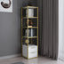 Auriu - Alb | SKU: 322RTC1125 | Bibliotecă Robbins, 39x39x160 cm, varianta Auriu - Alb, produs pentru amenajarea locuinței, disponibil online în România la CasaMob