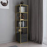 Bibliotecă Robbins, Diverse culori, 39x39x160 cm - Auriu - Antracit | SKU: 322RTC1127 | Bibliotecă Robbins, 39x39x160 cm, varianta Auriu - Antracit, produs pentru amenajarea locuinței, disponibil online în România la CasaMob
