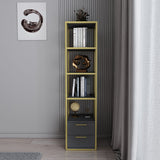 Bibliotecă Robbins, Diverse culori, 39x39x160 cm - Auriu - Antracit | SKU: 322RTC1127 | Bibliotecă Robbins, 39x39x160 cm, varianta Auriu - Antracit, produs pentru amenajarea locuinței, disponibil online în România la CasaMob