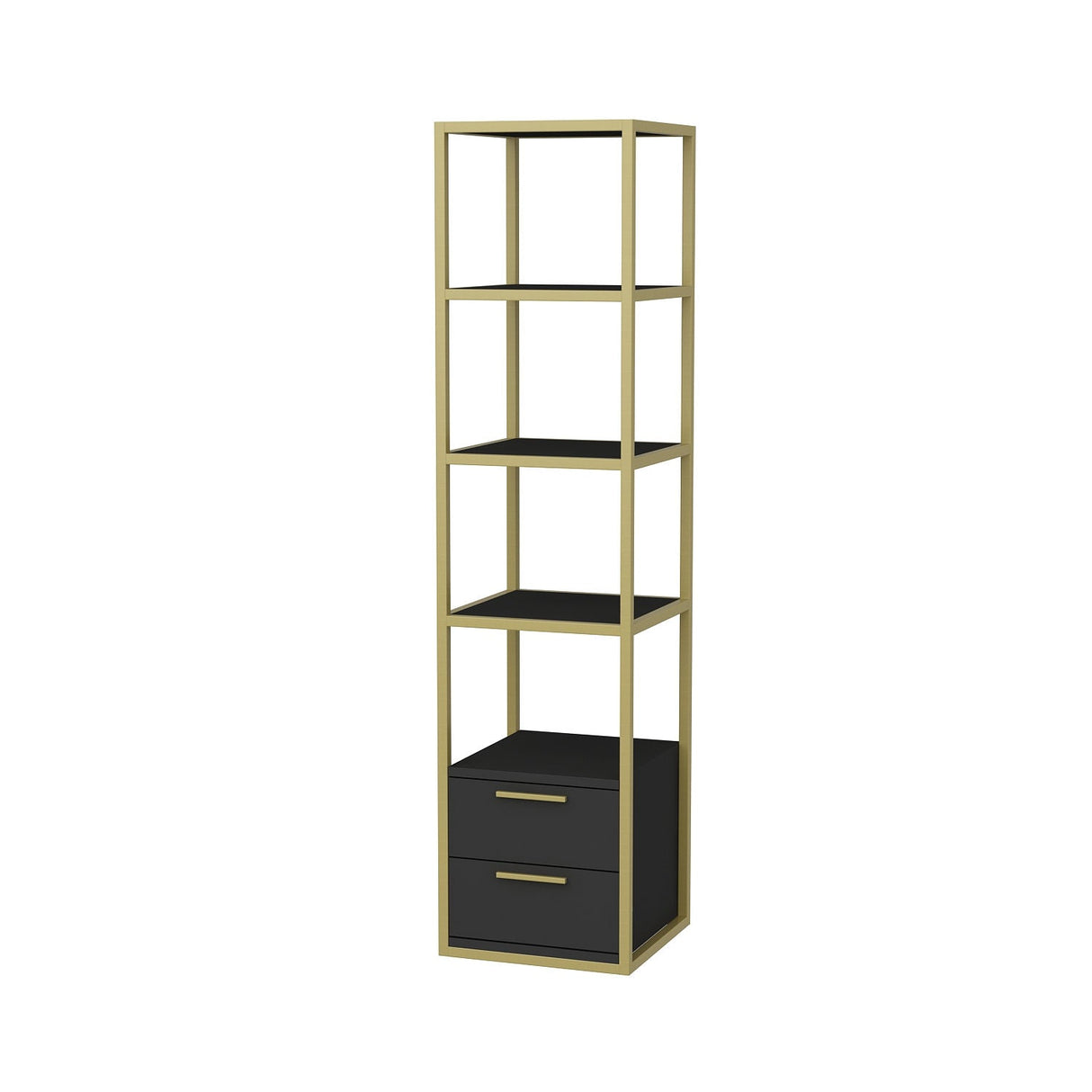 Bibliotecă Robbins, Diverse culori, 39x39x160 cm - Auriu - Antracit | SKU: 322RTC1127 | Bibliotecă Robbins, 39x39x160 cm, varianta Auriu - Antracit, produs pentru amenajarea locuinței, disponibil online în România la CasaMob