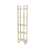 Bibliotecă Alice - Ephesus, Gold, Alb - Auriu, 45x22x180 cm