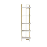 Bibliotecă Alice - Ephesus, Gold, Alb - Auriu, 45x22x180 cm