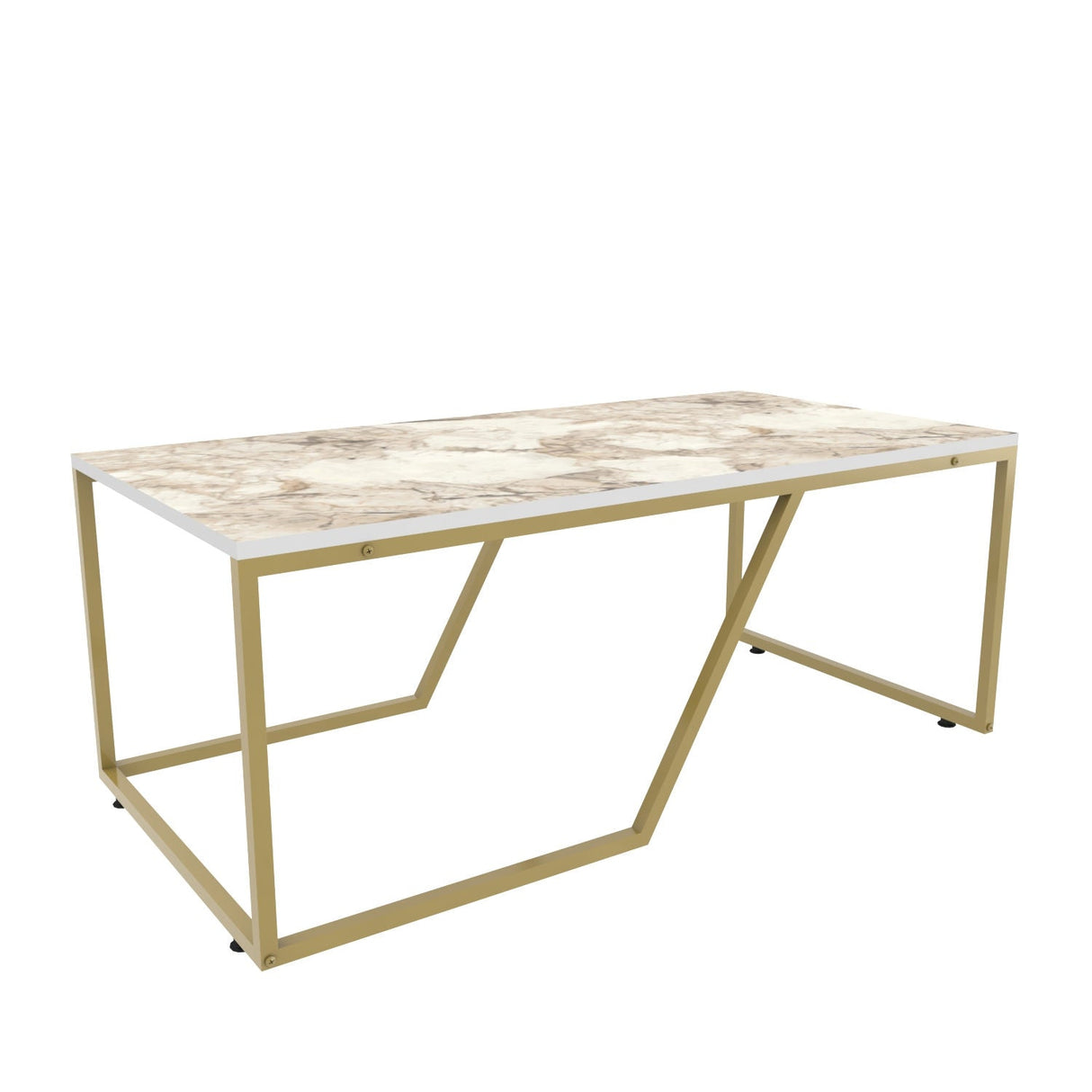 Măsuță de cafea Wendy, Diverse culori, 120x60x48 cm - Alb - Auriu | SKU: 322RTC1205 | Măsuță de cafea Wendy, 120x60x48 cm, varianta Alb - Auriu, produs pentru amenajarea locuinței, disponibil online în România la CasaMob