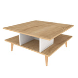 Măsuță de cafea Akya, Diverse culori, 89x89x44 cm - Stejar - Alb | SKU: 322RTC1207 | Măsuță de cafea Akya, 89x89x44 cm, varianta Stejar - Alb, produs pentru amenajarea locuinței, disponibil online în România la CasaMob
