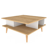 Măsuță de cafea Akya, Diverse culori, 89x89x44 cm - Stejar - Alb | SKU: 322RTC1207 | Măsuță de cafea Akya, 89x89x44 cm, varianta Stejar - Alb, produs pentru amenajarea locuinței, disponibil online în România la CasaMob